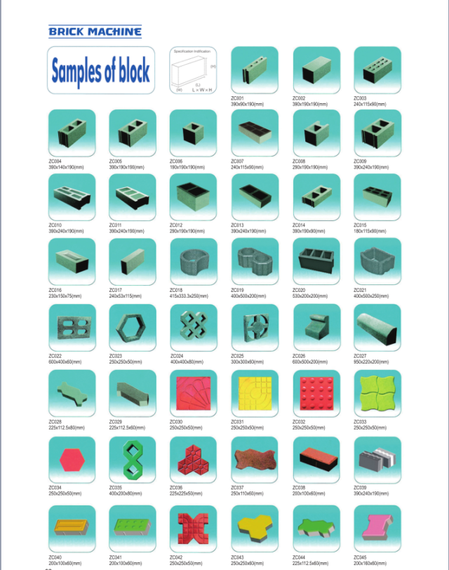 SAMPLES OF BLOCK ОБРАЗЦЫ БЛОКА